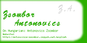 zsombor antonovics business card